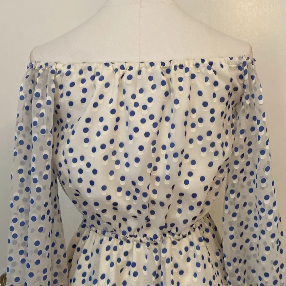 Lovers + Friends World Traveler Mini Dress Size XS in Speckled Ocean - Picture 9 of 16